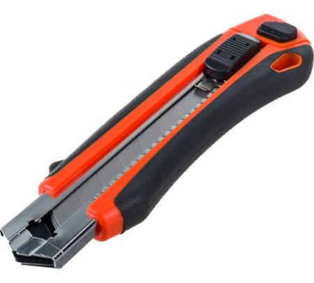 Нож 25мм, сталь SK4, 3 лезвия, автоподача, фиксирующий винт, Sturm!