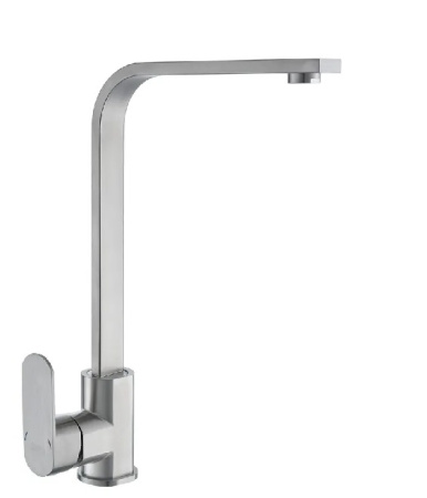 Смеситель для кухни OKATANA OK01-0018 одноруч, фильтр, с высоким изливом 23 см, гайка, нерж [1/10]