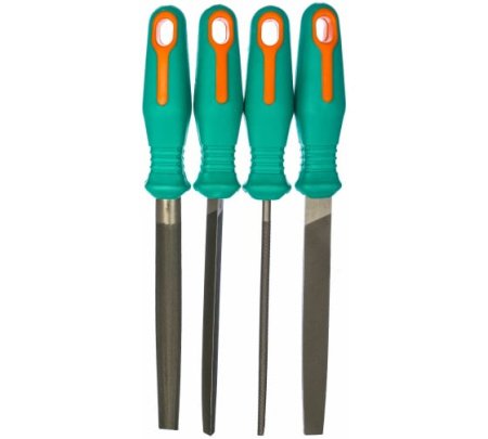 Набор напильников 4 шт, ПЛОСКИЙ, КРУГЛЫЙ, КВАДРАТНЫЙ, ТРЕХГРАННЫЙ, Sturm!