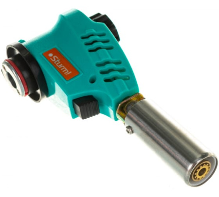 Горелка газовая, пьезоподж.(курок),рег.пламени,увелич. мощность, Sturm!