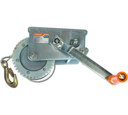 Лебедка шестеренчатая, тяга 0,8т, трос 10м, Sturm!