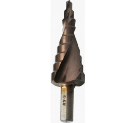 Сверло ступенчатое по металлу 4-20мм шаг 2мм Р6М5+COBALT спираль БОЕКОМПЛЕКТ