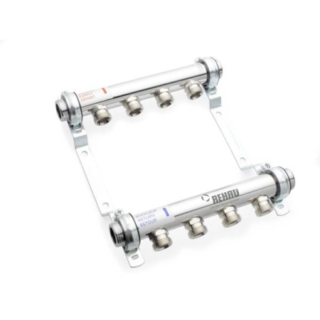 Распределительный коллектор HLV на 5 групп нерж. сталь