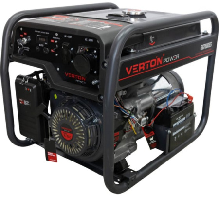 Генератор бензиновый VERTON POWER GG7500ES (6,0/6,5 кВт, 230В, 17л.с., ручной и электрический старт,