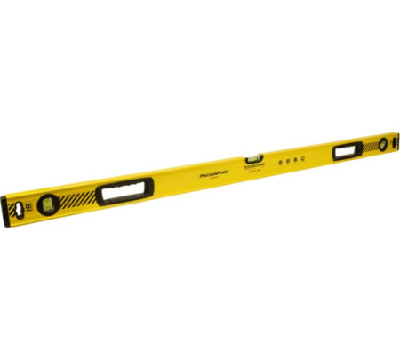 Уровень алюм.1200мм,3 колбы,усилен,фрезеров.,двойной обзор, 0,5мм/м, Hanskonner