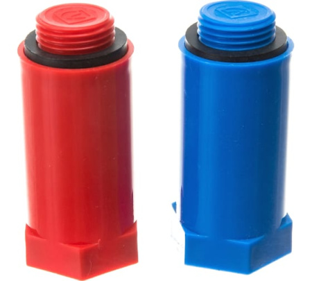Комплект длинных п/проп.пробок с резьбой 1/2 (красная,синяя) VALTEC