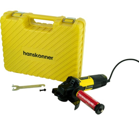 УШМ Hanskonner, 125 мм,1100Вт,4000-10000, КЕЙС, к.эл.,черт mod T