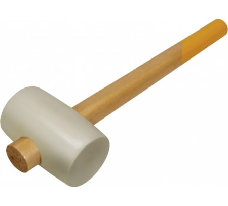 Киянка 600гр, распорная деревян. рукоятка d65 мм, бел резин, СОЮЗ