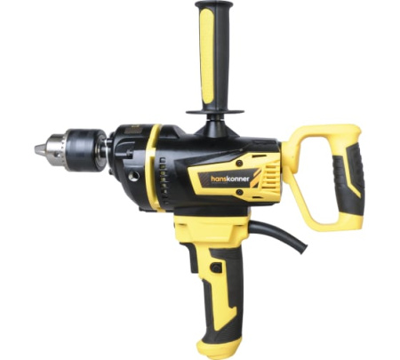 Дрель-миксер Hanskonner  1400 Вт, 0-800 об/мин, патрон 16 мм,4м кабель. метал.редуктор