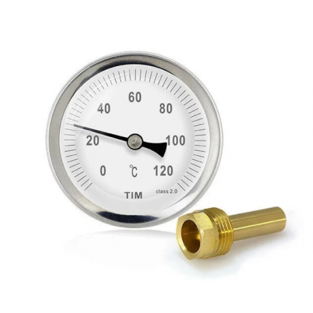 Термометр с гильзой 1/4