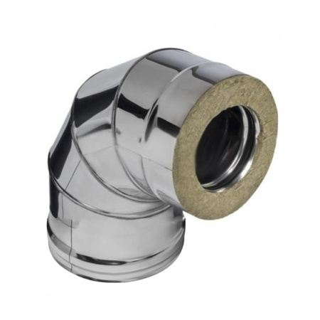 Сэндвич-колено 90° (430/0,5мм + нерж.) Ф115х200