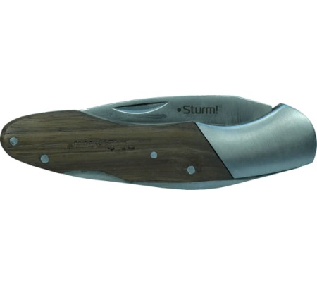 Нож складной с деревянной ручкой, лезвие l=7,5см, толщина 2,5мм, Sturm!