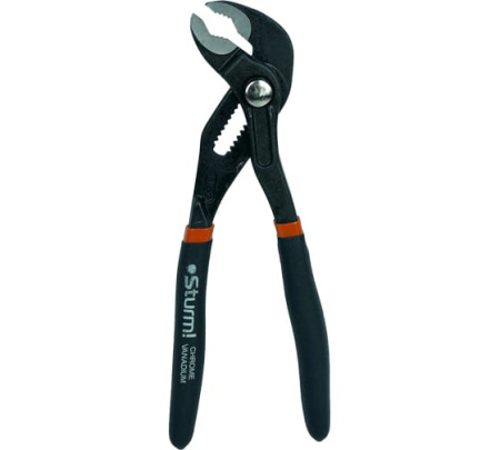 Клещи переставные 175мм(Галка) КНОПОЧНАЯ СИСТЕМА ФИКСАЦИИ,НАСЕЧ ГУБ,ПВХ РУК,Sturm!
