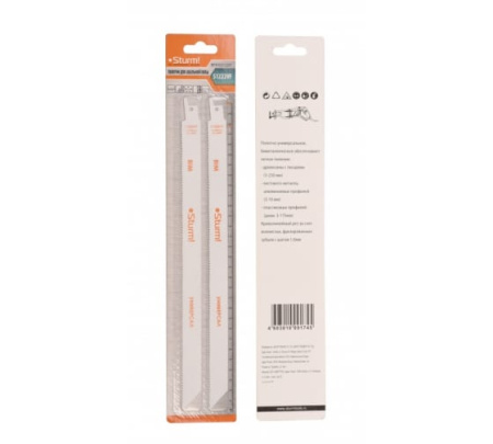 Полотно для сабельной пилы универс. 2шт 300/1,8-2,5мм (дер,мет,пласт), Sturm!