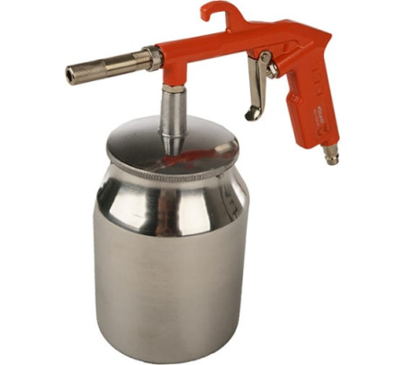 Пистолет пескоструйный 3-4 бар, сопло медное d=2,5мм, бачок 1л, Sturm!