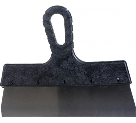 Шпатель фасадный прямой, нержавеющая сталь 0,45мм, пластиковая рукоятка, 250мм