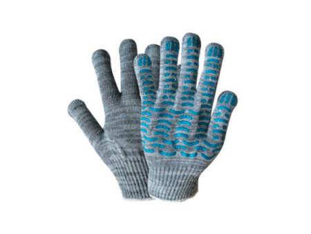Перчатки Х\Б 13 класс вязки, 6-ти нитка, меланж с ПВХ «Трек