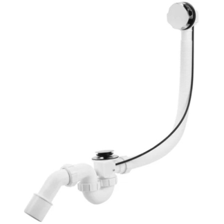 McAlpine Слив-перелив L=380-700х34мм. 70мм слив, выход 40/50мм, хром