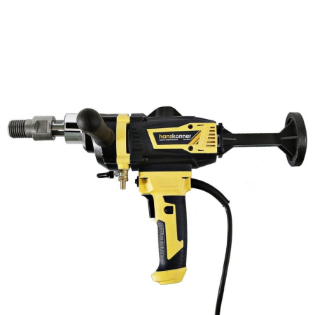 Дрель алмазного сверления Hanskonner, 1800Вт, 130мм, 0-2000об/мин, М22, защ муфта,кейс