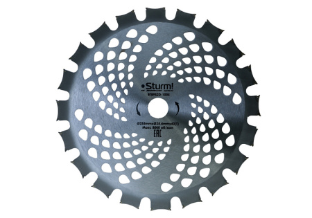 Фреза универс. для бензотрим., 255ммx25,4x40, с тверд. двусторон. напайк., Sturm!