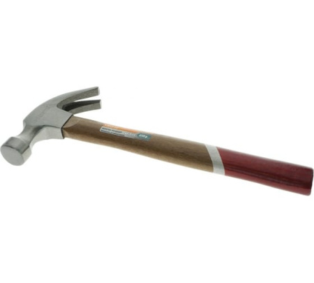 Молоток-гвоздодер, 450г. Кованый боек, деревянная рукоятка Sturm!