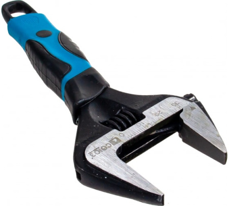 Ключ разводной 150мм, УСИЛЕННЫЕ ТОНКИЕ ГУБКИ, обрезиненная рукоятка, СОЮЗ