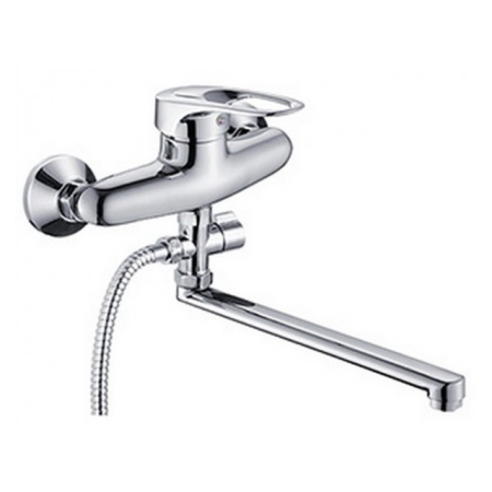 Смеситель для ванны AQUATTRO Q01-0201 одноруч, с плоск изливом 30 см, диверт [1/10]