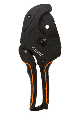 Ножницы для резки труб ПВХ 63 мм,SK5, ТЕФЛОН. покрытие, стоп.скоба, Sturm!