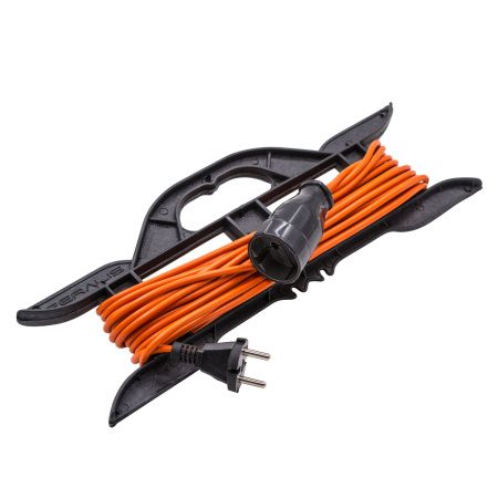 Удлинитель силовой на каркасе, 1 розетка, ПВС 2х1,5мм², 16А, 3,5кВт, б/з, 10м , (шт.)