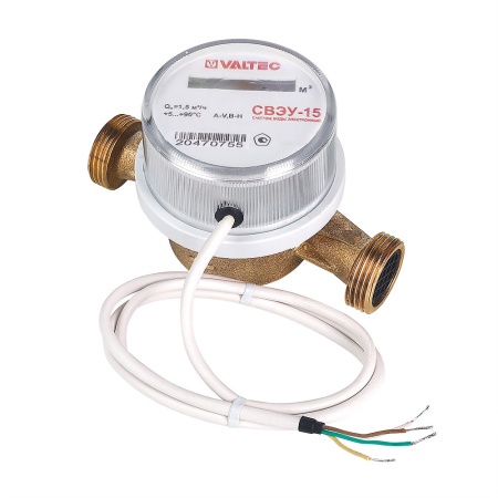 Водосчетчик электронный универсальный, без сгонов 1/2