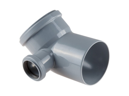 Отвод 110*45 с выходом 50 (левый)