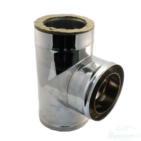 Сэндвич-тройник 90° (430/0,5мм + нерж.) Ф115х200