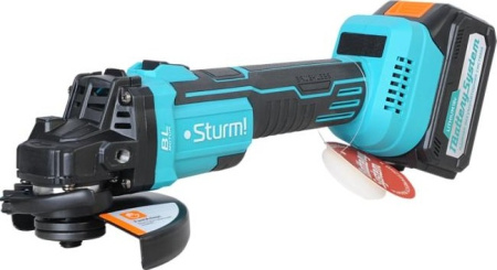УШМ аккумуляторная б/щ Sturm!,18В, 1BatterySystem, 125мм,1x3.0Ач, ЗУ, кейс