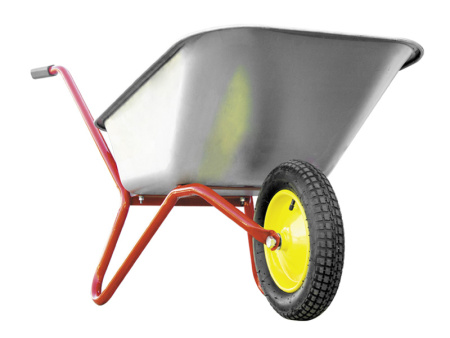 Тачка садовая одноколесная, грузоподъемность 100кг, объем 80л, (шт.)