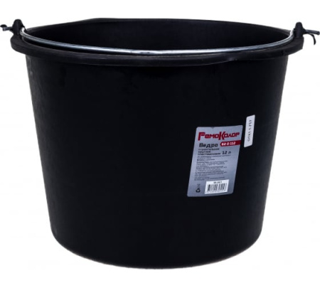 Ведро строительное круглое, пластмассовое, 12л