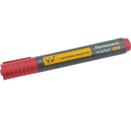 Маркер перманентный, цвет красный, ширина линии 3мм
