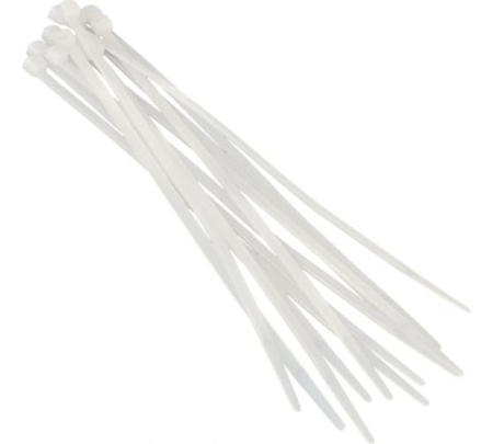 Хомуты 200 х 3,6 мм, ПЛАСТМАССОВЫЕ БЕЛЫЕ, 100 шт/уп Sturm!