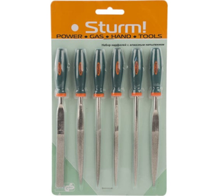 Набор надфилей 6шт С АЛМАЗНЫМ НАПЫЛЕНИЕМ Sturm!
