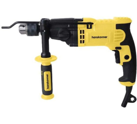 Дрель удар. Hanskonner, 1000 Вт, ДВЕ СКОРОСТИ 0-1100/3000 об., кабель 4 м.