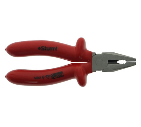 Пассатижи 180мм С ДИЭЛЕКТРИЧЕСКИМИ РУКОЯТКАМИ 1000В Sturm!