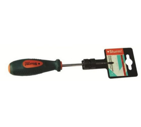 Отвертка крестовая PH2x150мм эргономичная рукоятка, магнитный наконечник,Sturm!