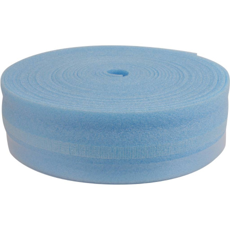 Демпферная лента с защитным фартуком и клейкой стороной  150х10х25000