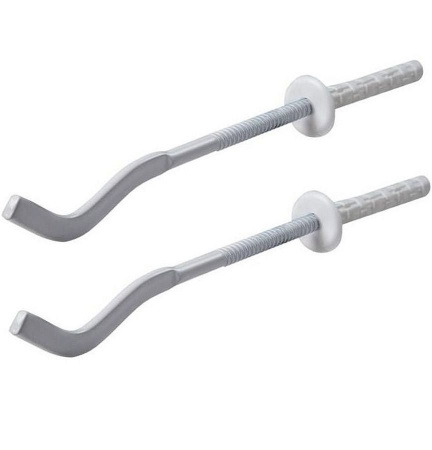 Кронштейн для радиатора с дюбелем, белый