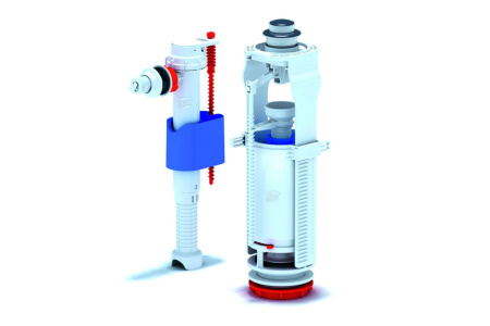 Арматура кноп. (мет.) хром с бок. подв. /20/ WC 8010C