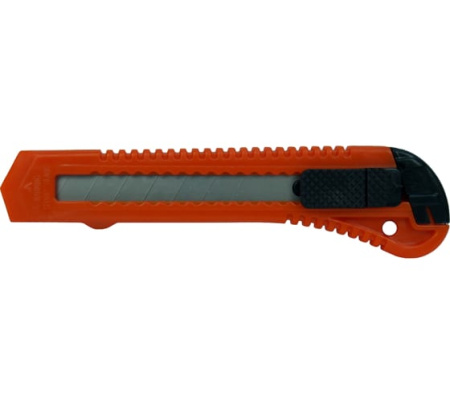 Нож, 18 мм, выдвижное лезвие, механический фиксатор Sturm!