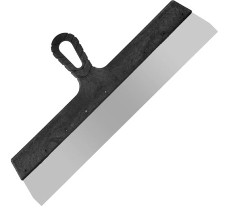 Шпатель фасадный прямой, нержавеющая сталь 0,45мм, пластиковая рукоятка, 450мм