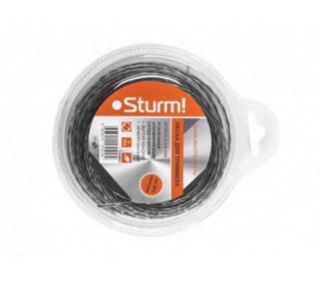 Леска для триммера, d=2.0 мм, l=15 м, ЗВЕЗДА, оранж., картон,Sturm!