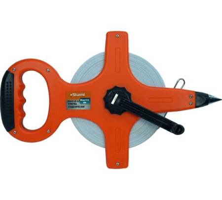 Рулетка 50 м геодез. ФИБЕРГЛАСС, ШТЫК ДЛЯ ФИКСАЦИИ, Sturm!