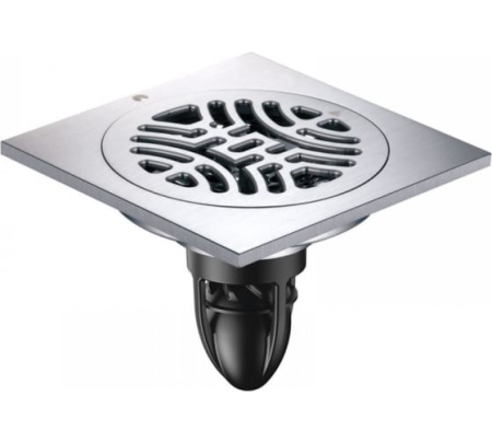 Трап сантехнический MAGdrain CC 03 Q50-N (100*100, магнитный клапан, Латунь, Матовый Никелированный)